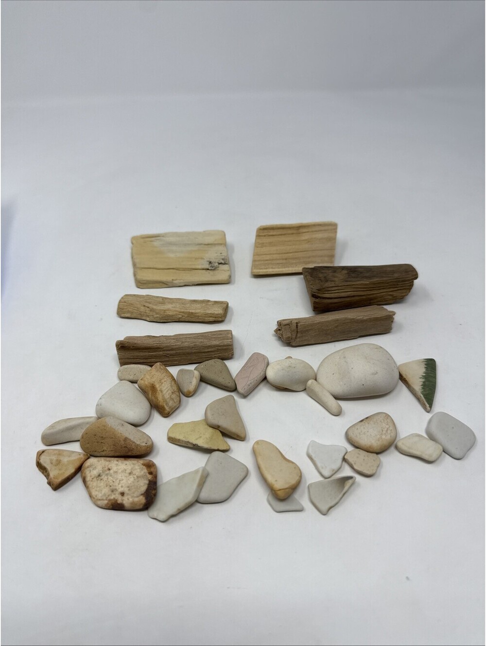 Mixed Natural Rock And Wood Lot Pieces For Crafts Or Decor